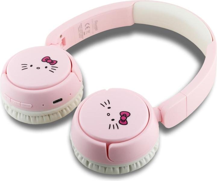 Image du produit Hello Kitty Écouteurs Bluetooth sur oreille Face Logo - Rose