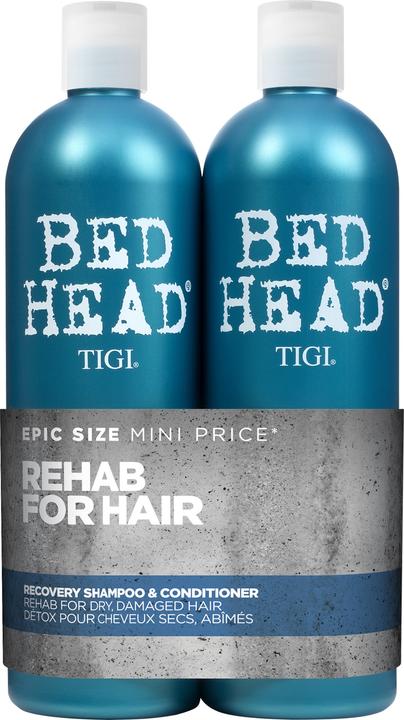 Tigi Bed Head by Recovery Shampoo and Conditioner Set Professional Moisturizing Hair Repair Treatment 2x7 (1500 ml, Flüssiges Shampoo)