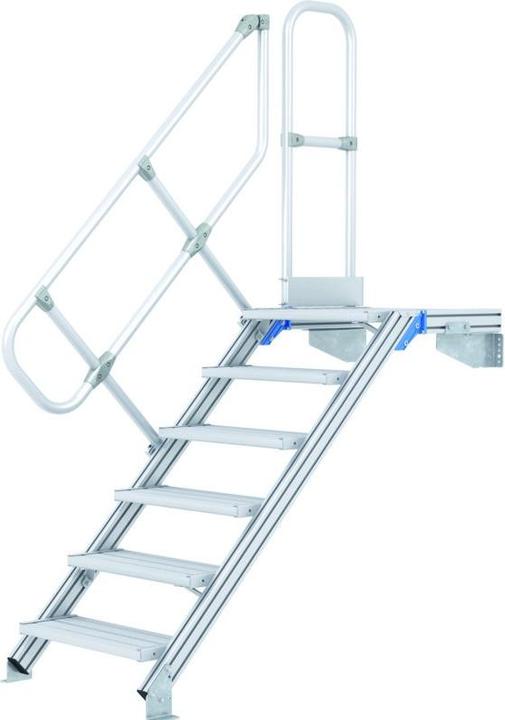 Produktbild Zarges LM-Treppe mit Plattform 45° 17 Stufen, 600 mm breit, Höhe 3,65 m (Gerüst, 60 cm)