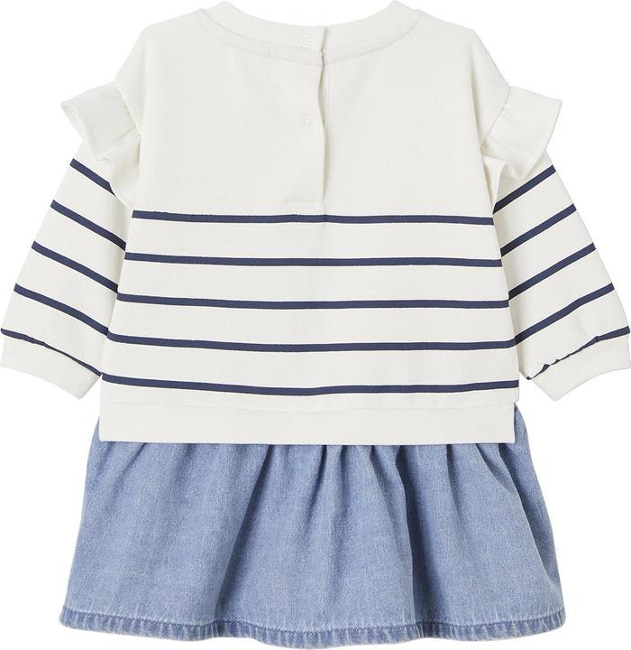 Produktbild Vertbaudet Mädchen 2-in-1-Kleid mit Streifen und Denim (62)