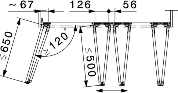 Produktbild HAWA Komplett-Garnitur Faltschiebetürbeschläge -Multifold 30, Inslide