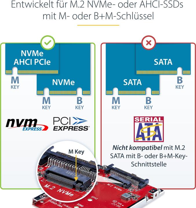 Produktbild StarTech M.2 to U.3 Adapter