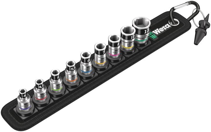 Wera Belt A 1 Zyklop Steckschlüsseleinsatz-Satz (13 mm, 5 mm, 8 mm, 7 mm, 4 mm, 11 mm, 12 mm, 10  mm, 9 mm, 6 mm)