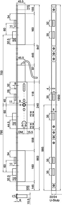 Produktbild MSL Mehrpunkt-Verriegelungen FlipLock drive 25544 PE-SV (Türgriff)