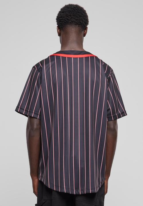 Actual product image Karl Kani KM233-003-1 KK Serif Pinstripe Baseball Shirt (L)