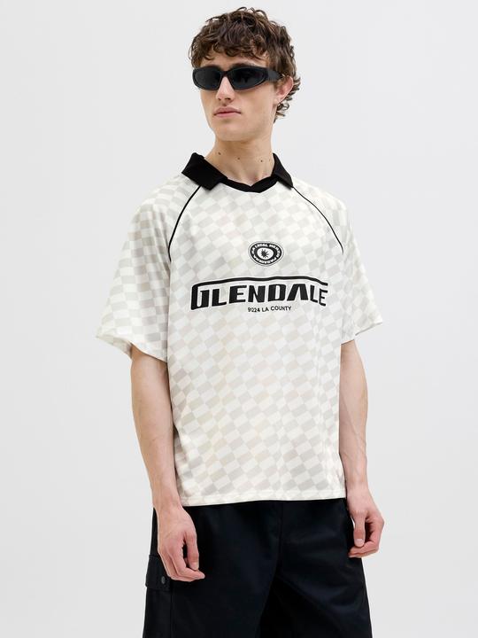 Image du produit Jack & Jones Jcoretreat Aop Mesh Open Collar Polo Ln (L)
