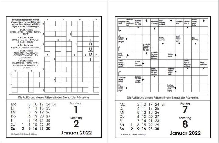 Produktbild Rätselkalender 2025. Der beliebte Abreisskalender für alle Rätselfreunde (Harter Einband, Deutsch)