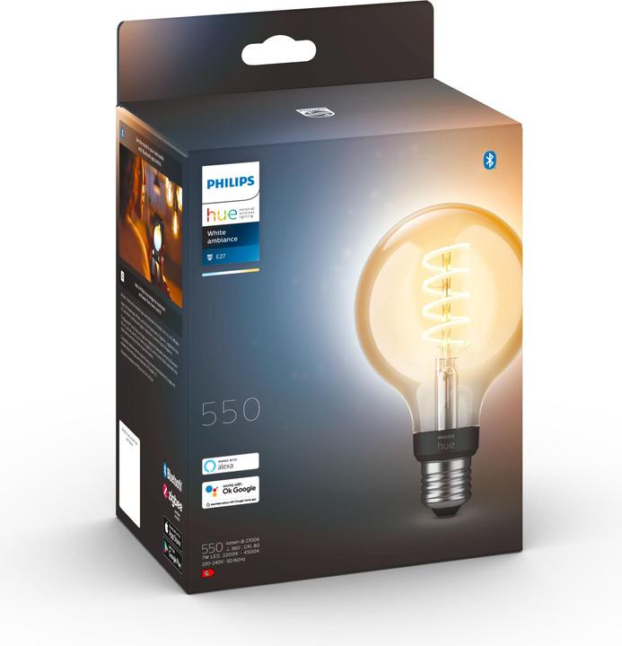 Produktbild Philips Hue Philips Globe G93 Filament (E27, 7 W, 550 lm, 1 x, G)