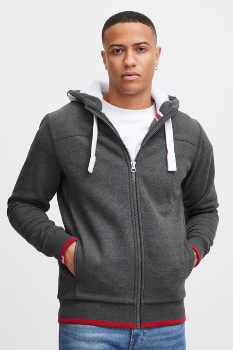 Actual product image Solid BenjaminZip Pile Men's Zip Up Sweater Zipper Jacket With Teddy Fleece With Hood With Teddy Fur (M)