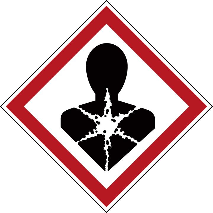 Produktbild Brady PIC 1807-50*50-B7541-RLL, GHS-Symbole - Gesundheitsschädlich, Polyester laminiert, Rot & Sch