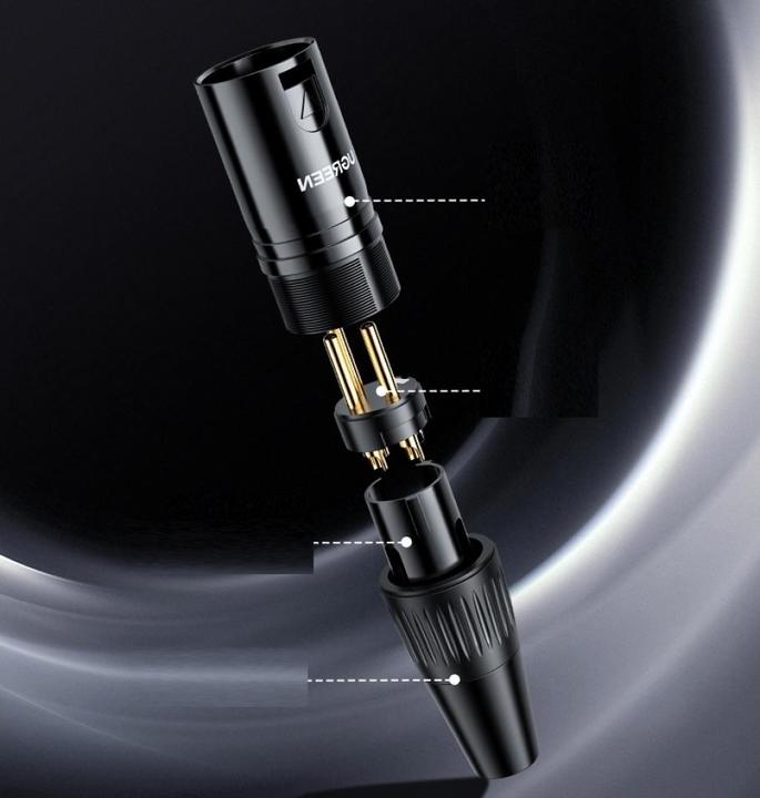 Actual product image Ugreen XLR connector 3-pin male
