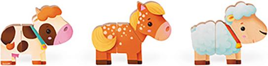 Actual product image Janod Magnetic figures farm animals