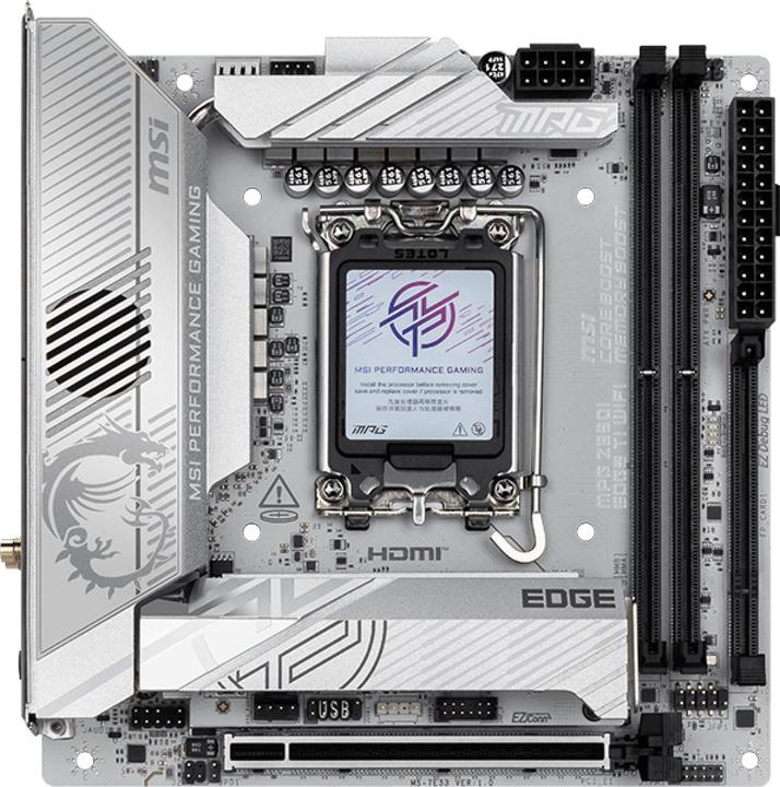 Actual product image MSI MPG Z890I EDGE TI WIFI (LGA 1851, Intel Z890, Mini-ITX)