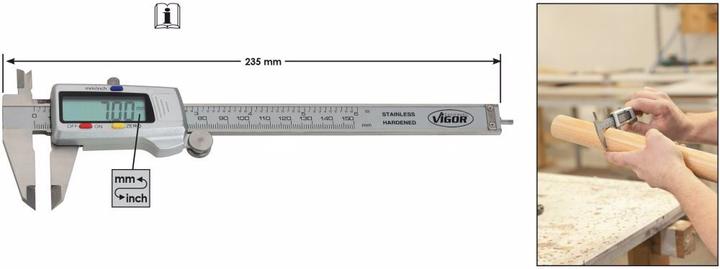 Actual product image Vigor Digital caliper gauge. 150mm (23.50 cm)