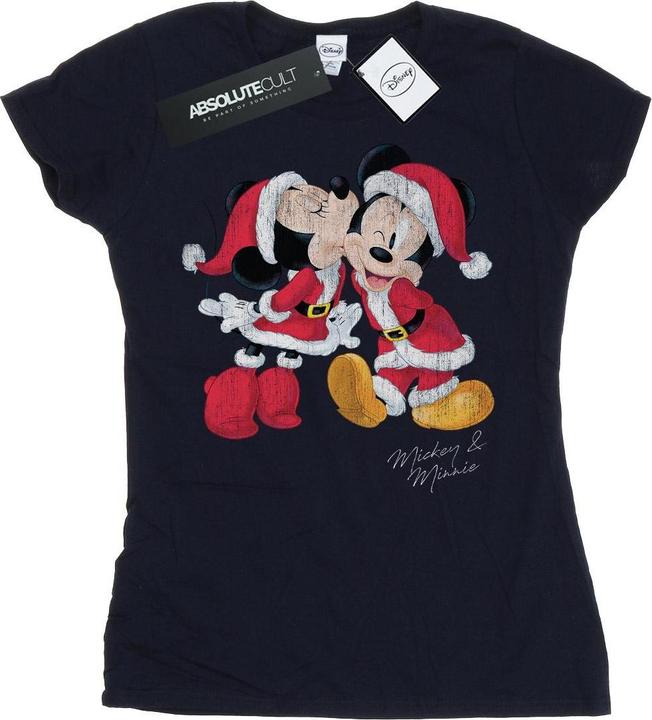 Disney Mickey And Minnie Christmas Kiss TShirt (XXL)