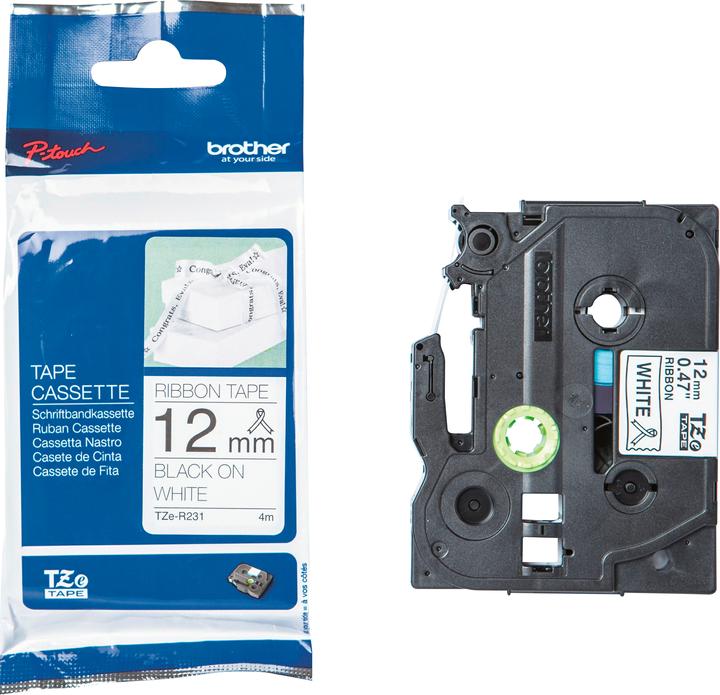 Produktbild Brother TZe-R231 (1.20 cm, Schwarz)