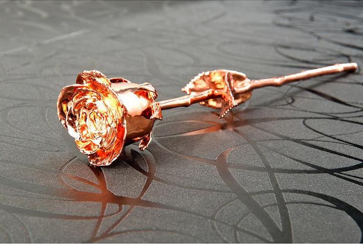 Produktbild St. Leonhard Echte Rose für immer schön: mit Rosé vergoldet, 28 cm