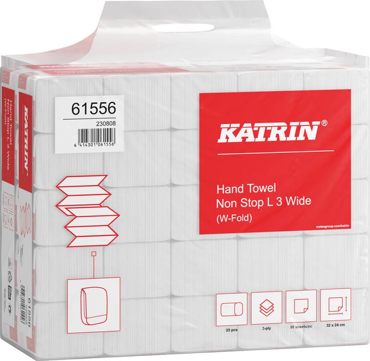 Image du produit Katrin Essuie-mains W-Fold Interfold Classic Non Stop L 3 (90 x)