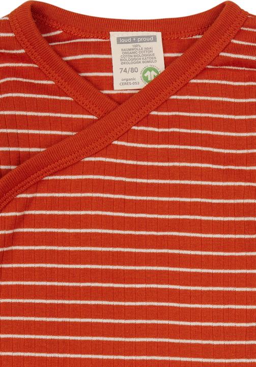 Actual product image loud + proud Wrap-around bodysuit Derby Rib (74, 80)