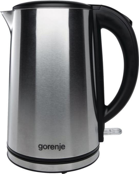 Image du produit Gorenje K15DWS Kettle, Electric, Capacity 1.5 L, Power 2200 W, Stainless Steel (1.50 l)