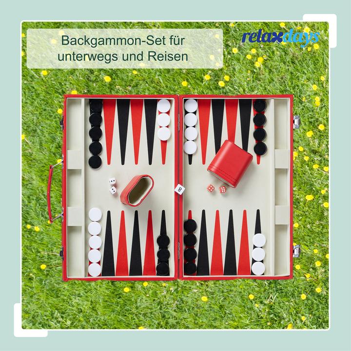 Productafbeelding Relaxdays Backgammon-Koffer