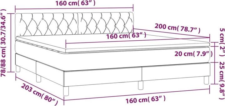 Produktbild VidaXL Aurelia (160 x 200 cm, 160 x 200 cm)