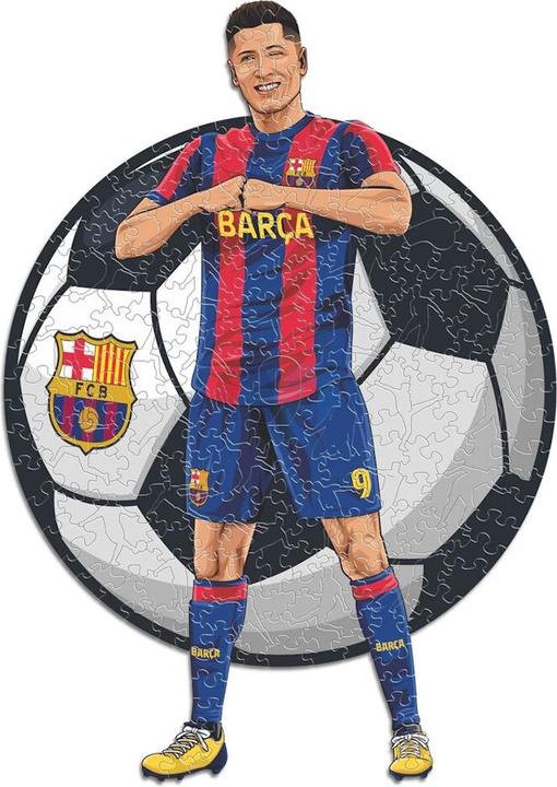 Produktbild Iconic FC Barcelona - Robert Lewandowski - Holz Puzzle Grösse M (270 Teile) (270 Teile)