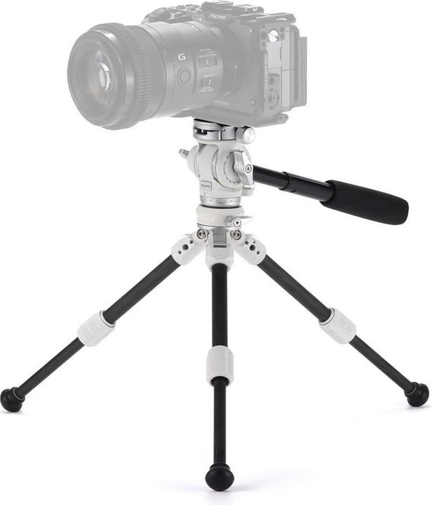 Actual product image Tilta VT03 Tabletop Video Fluid Head, 1-Stage Carbon Fiber Tripod (Metal, Carbon)