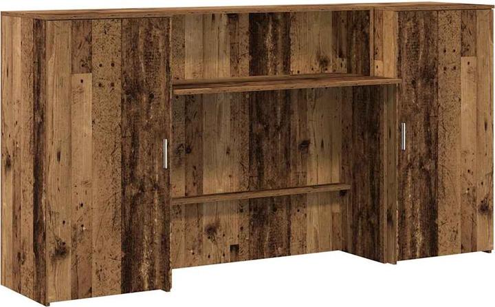 Actual product image VidaXL Reception counter in reclaimed wood look 200x50x103.5 cm wood-based material