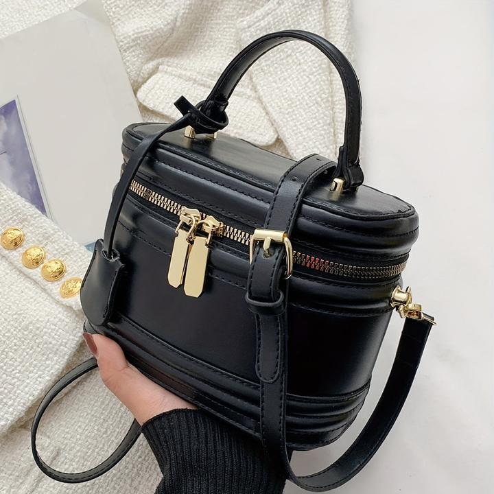 Actual product image Only-Bags.Store Elegante Messenger Bag, verstellbarer Riemen, Reissverschluss, Polyester gefüttert, Randfarbe