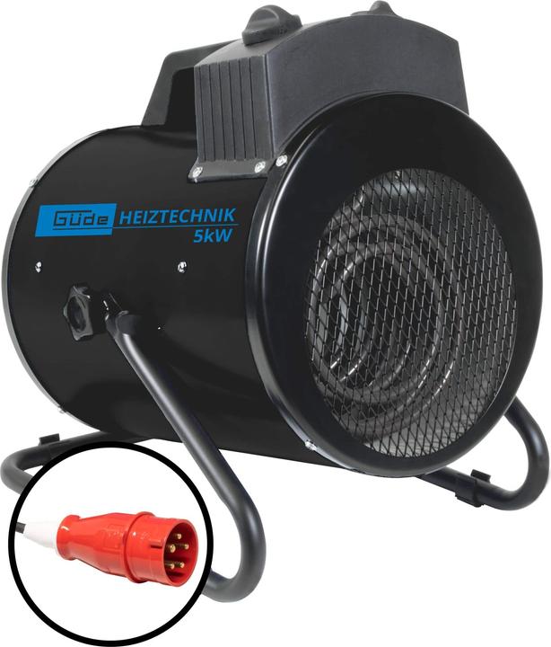 Actual product image Güde Electric heater 5 kW / 400 V high voltage with thermostat & overheating protection (5000 W)