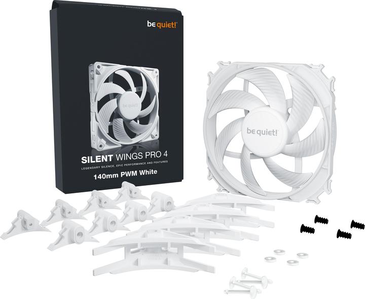 Actual product image be quiet! SILENT WINGS PRO 4 White 140mm PWM (140 mm, 1 x)