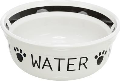 Immagine prodotto Trixie Drinkbak Hond Water Keramiek Wit / Zwart - 250 Ml 13 Cm (0.25 l)