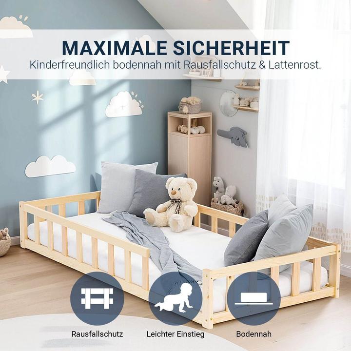 Produktbild Juskys Bodenbett (90 x 200 cm)