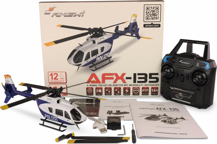 Immagine prodotto Amewi Afx-135 Elicottero A 4 Canali Della Polizia 6g Rtf