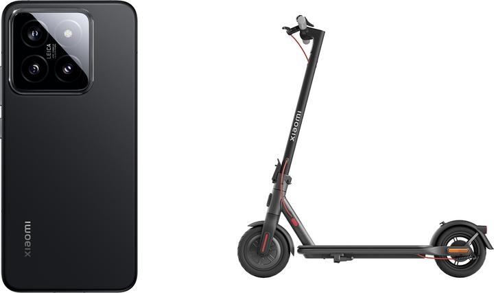Immagine prodotto Xiaomi 14 con lo scooter elettrico 4 Lite (512 GB, Nero, 6.36", Doppia SIM, 50 Mpx, 5G)