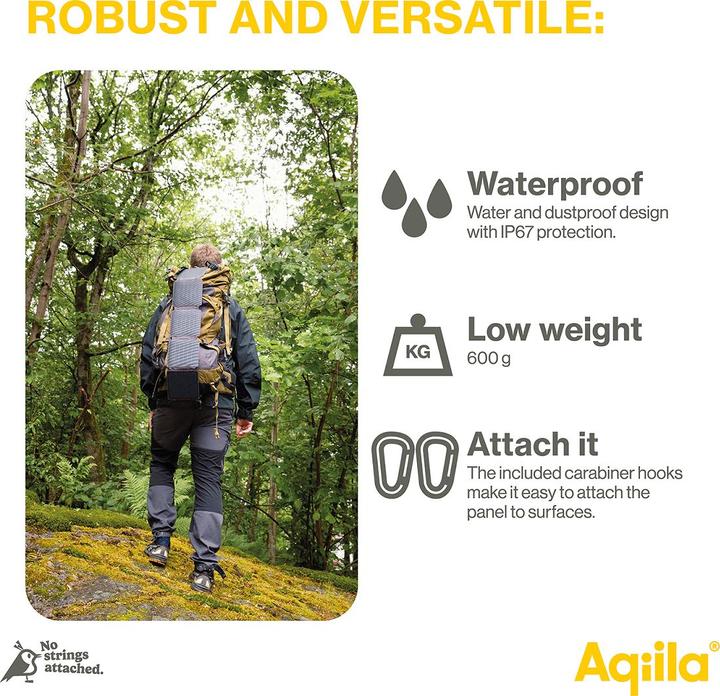 Actual product image Aqiila Sunbird P21 - Foldable solar panel (21 W, 0.60 kg)