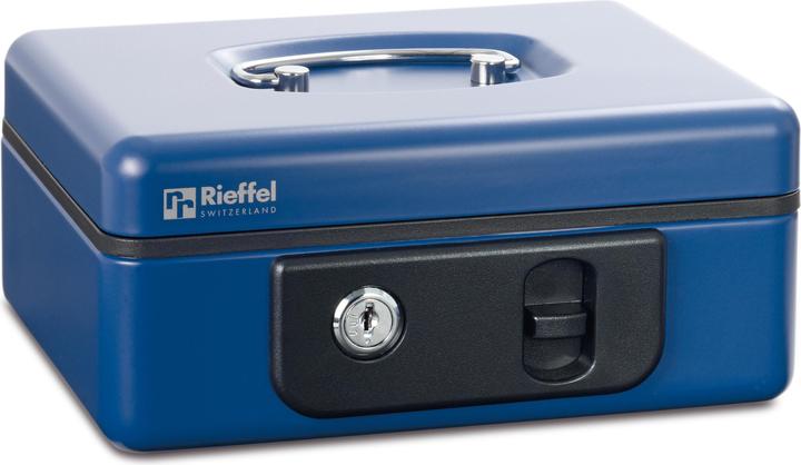 Rieffel Geldkassette mit Federdeckel DELUXE 3 BLAU