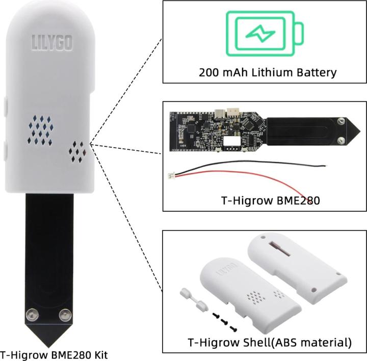 Actual product image Lilygo T-Higrow ESP32 Soil Moisture Sensor with BME280