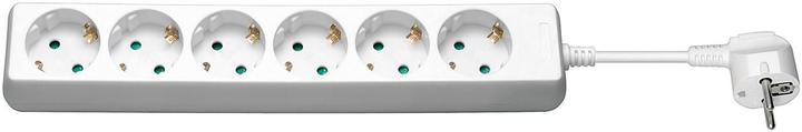 Produktbild MicroConnect 6-way Schuko Socket 5M White (6 x, CEE 7/3, 5 m)