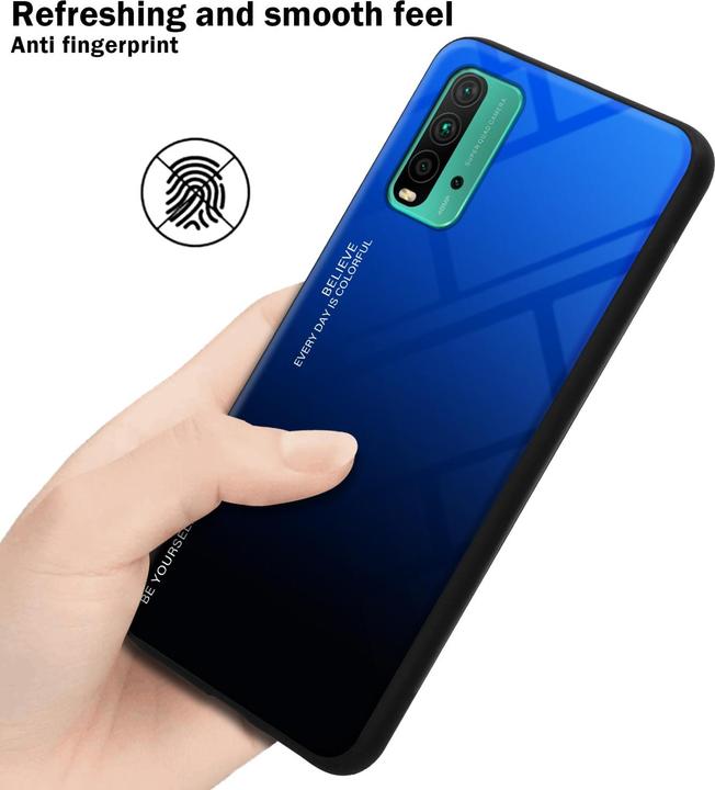 Productafbeelding Cadorabo TPU 2 Kleuren Glazen Hoesje (Xiaomi Redmi 9T, Xiaomi Poco M3)