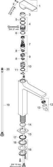Produktbild hansgrohe 32512340 Waschtischmischer 260 Metropol