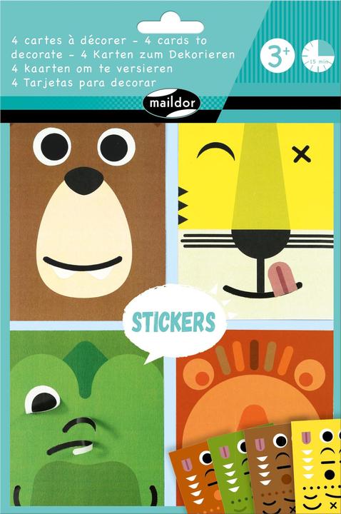 Maildor Pochette créative, Portraits d'animaux géométriques - Multicolore