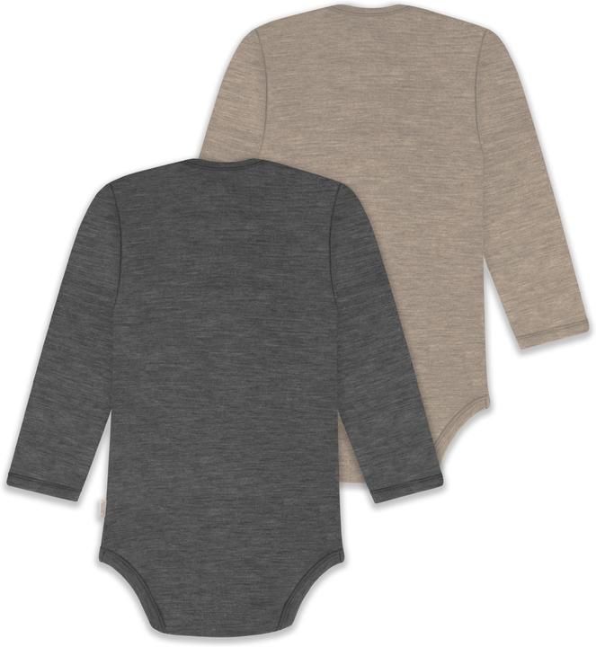 Actual product image Normani 2-pack baby merino bodysuit long sleeve "Auckland" - 9381 (62)