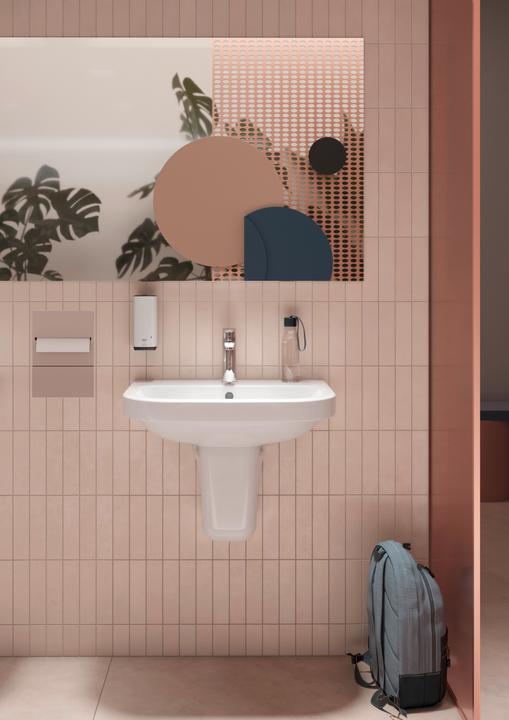 Actual product image Duravit D-Code washbasin, with tap hole, with overflow, 600x460x165mm, white high gloss (460 mm, 600 mm)