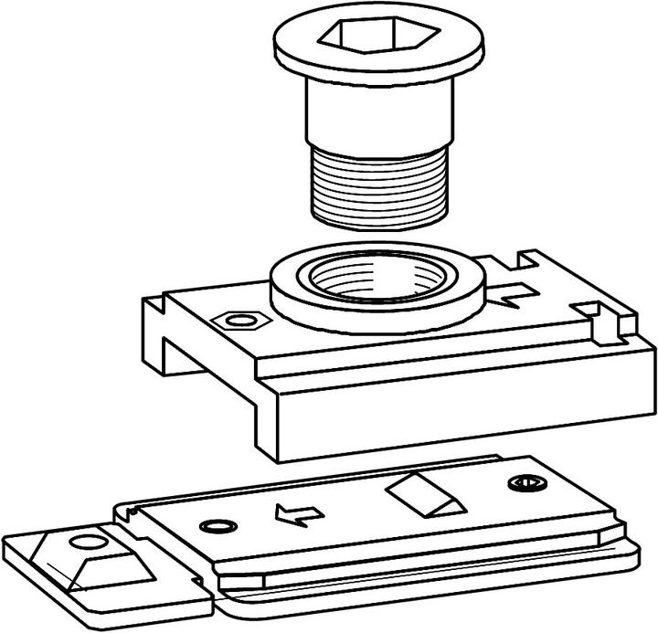 Actual product image Dormakaba Locking unit for slide rail G 96 N