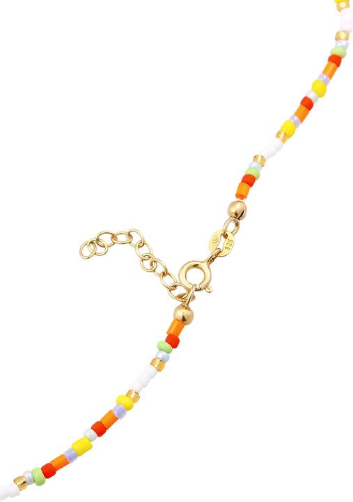 Immagine prodotto Elli Girocollo, multicolore, segno della pace (Argento 925 placcato oro, Vetro, Nessuna pietra preziosa, Plastico, 36 cm)