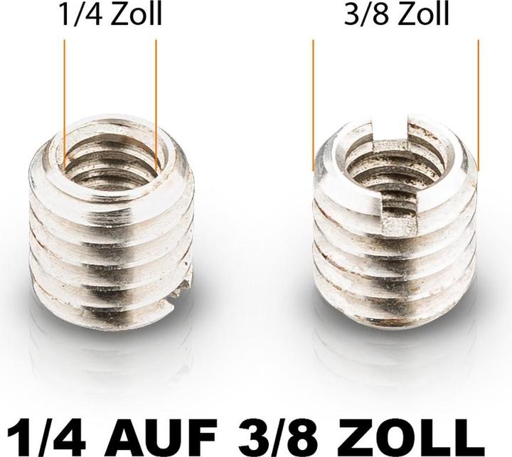 Produktbild Walimex Gewindeadapter 1/4 auf 3/8 Zoll 5er Set (Stativadapter)