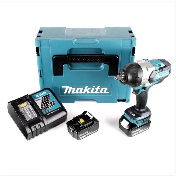 Produktbild Makita DTW 1002 RFJ Akku Schlagschrauber 1/2“ 18V 1000Nm Brushless + 2x Akku 3,0Ah + Ladegerät + Mak (Akkubetrieb)
