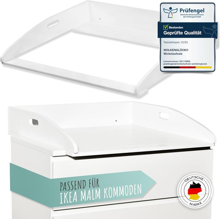 Wolkenglück Wickelaufsatz für IKEA Malm Kommode (73x70x13cm)